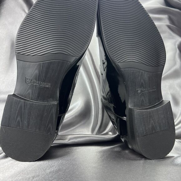 Stacy Adams Mens 9 Wide Gala Tuxedo Shoes Black Patent Leather 24998-004 Wedding - Picture 13 of 17